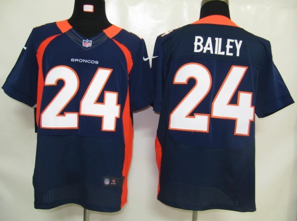 Nike Denver Broncos 24 Bailey NFL Elite Jersey in Blue